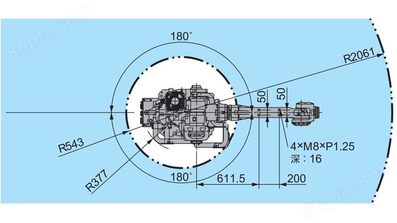 安川 MH50Ⅱ/50Ⅱ-20 上下料机器人运行轨迹图