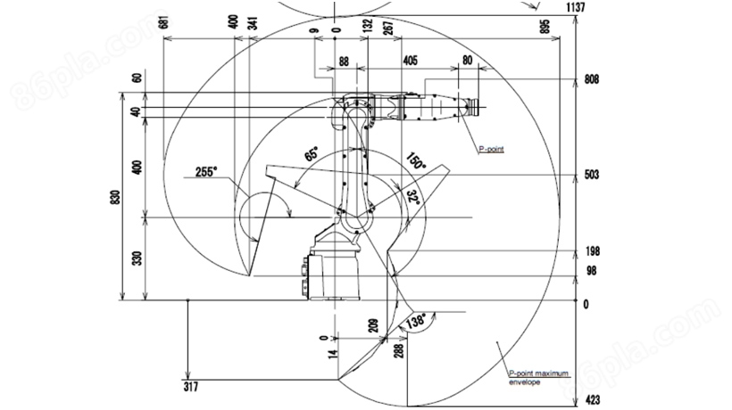 安川 MH5LSⅡ/5F/5SⅡ/5LF 上下料机器人运行轨迹图