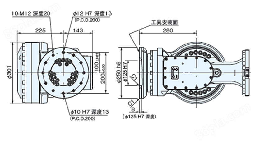NACHi MC280/350/400L/700 喷涂机器人运行轨迹图