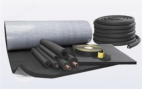 b1级阻燃橡塑保温板 铝箔贴面橡塑海绵板 背胶黑色空调橡塑板 布林