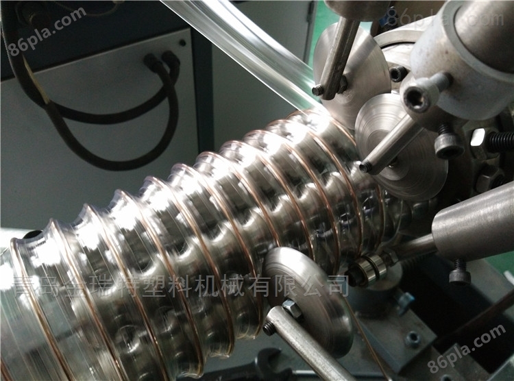 PVC钢丝缠绕管生产线 塑筋螺旋管设备